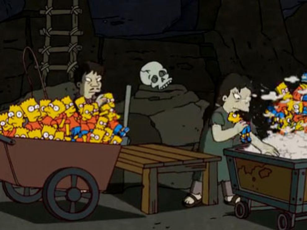 La firma de Bansky en los Simpsons