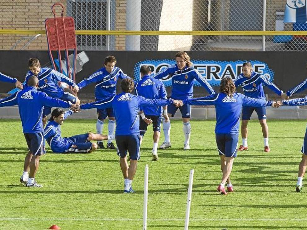 Los jugadores del Real Zaragoza