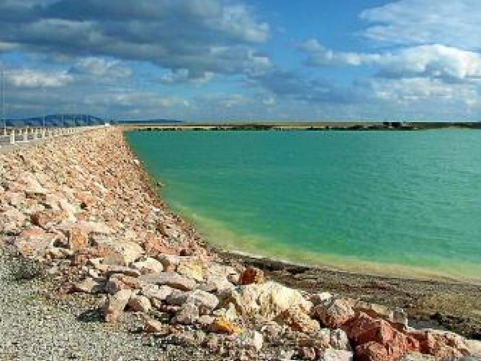 El embalse de Laverné, fotografiado hace unos días.