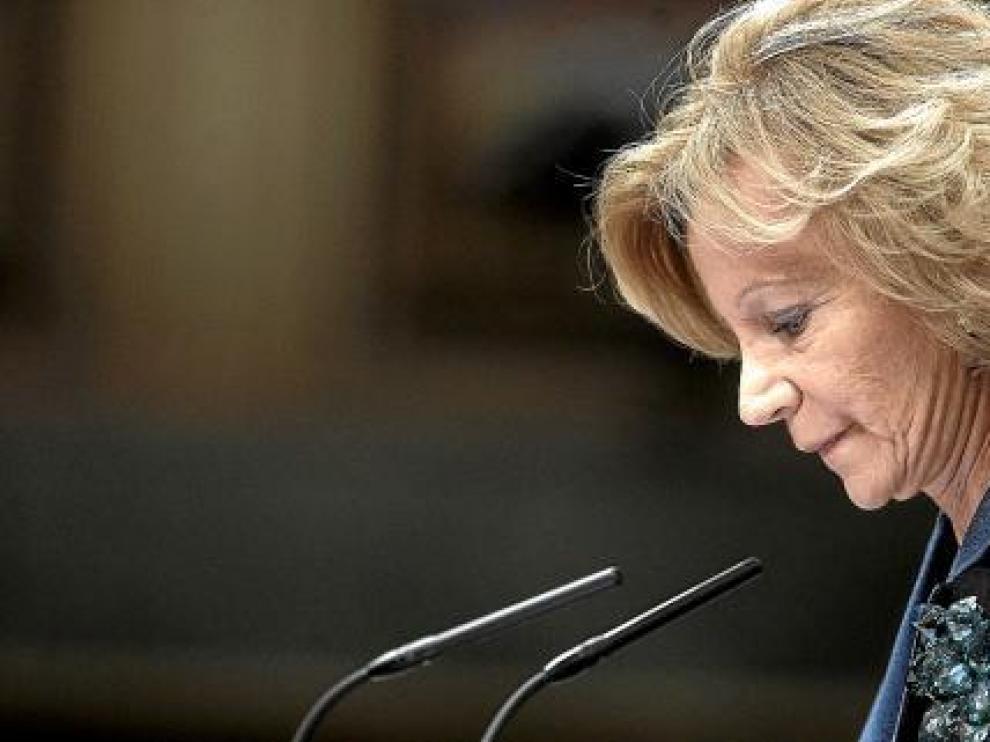 La ministra Salgado, en su explicación de las cuentas públicas para el año 2011.
