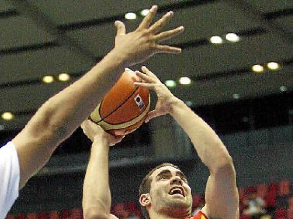 Carlos Cabezas, con la camiseta de la selección española.