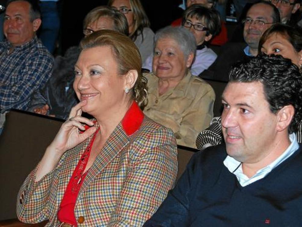 Luisa Fernanda Rudi, ayer, en la presentación del candidato del PP a la alcaldía de Illueca.