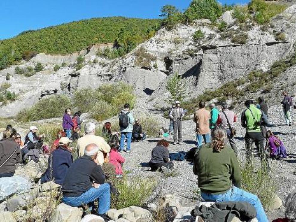 Visita a los depósitos glaciolacustres de Linás de Broto.