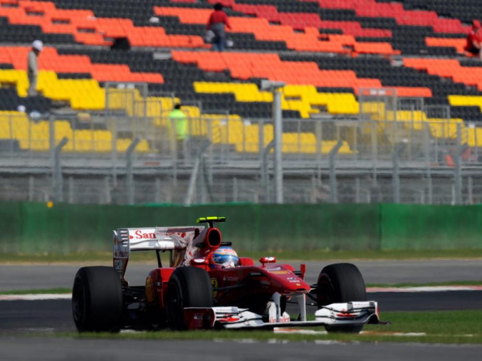 Alonso, en los entrenamientos libres del Gran Premio de Corea