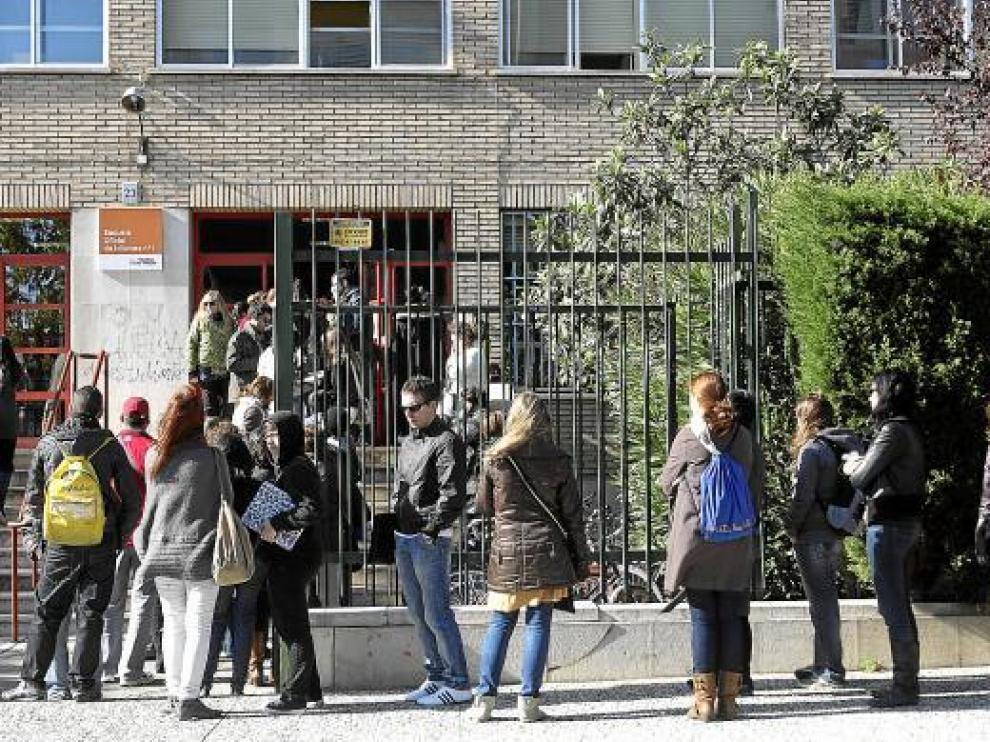 Una de las escuelas de idiomas de Aragón