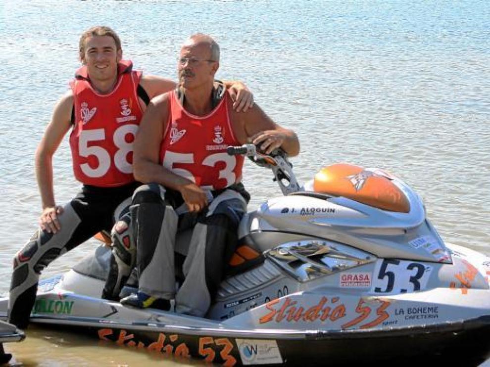 Raúl Lahuerta (i) y Juan Aloguín, en una prueba del campeonato de España 2010.