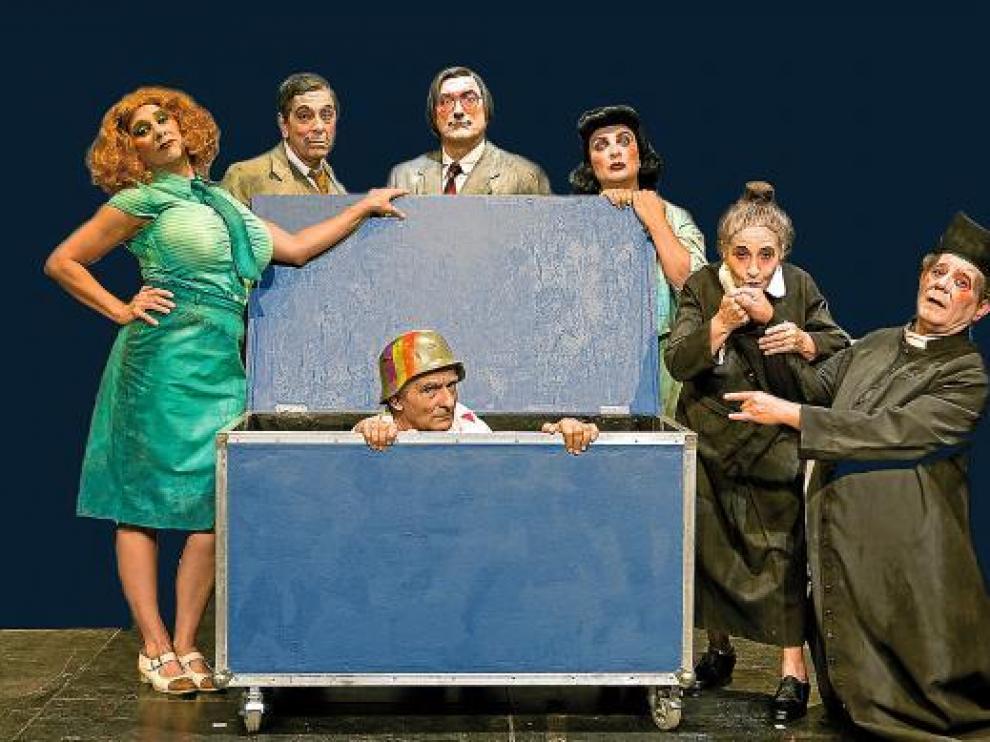 Los personajes de la obra 'La identidad de Polán', abuelo republicano incluido.