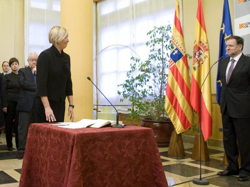 La nueva consejera de Presidencia durante su toma de posesión