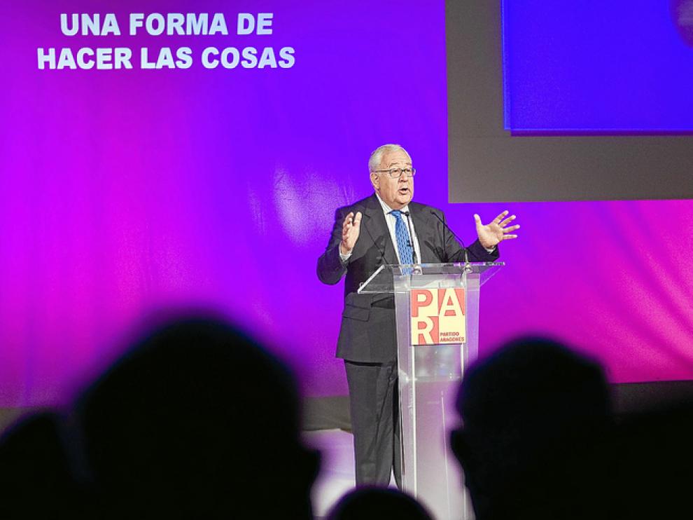 Biel intervino en el acto de la Feria de Zaragoza ante cientos de empresarios.