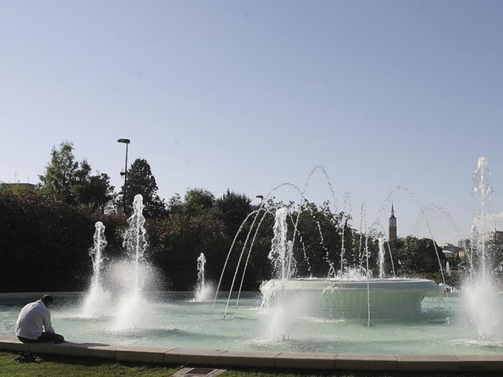 La fuente del Parque Grande José Antonio Labordeta