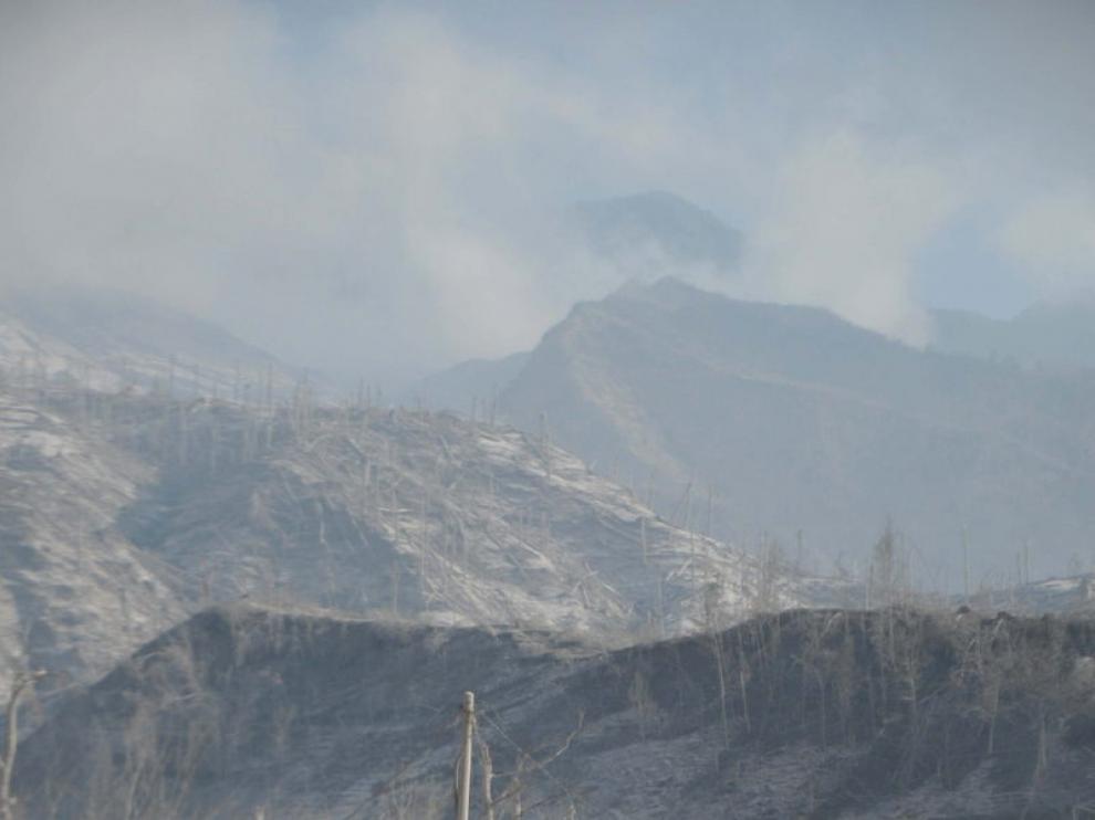 Destrucción en un poblado indonesio