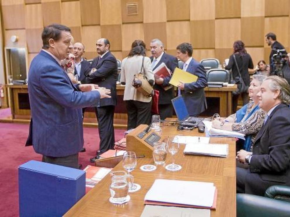 Jerónimo Blasco, momentos antes del pleno de ayer.