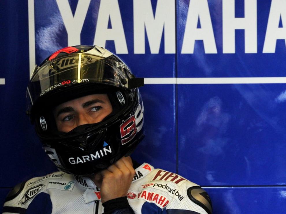 Jorge Lorenzo en el 'box'.