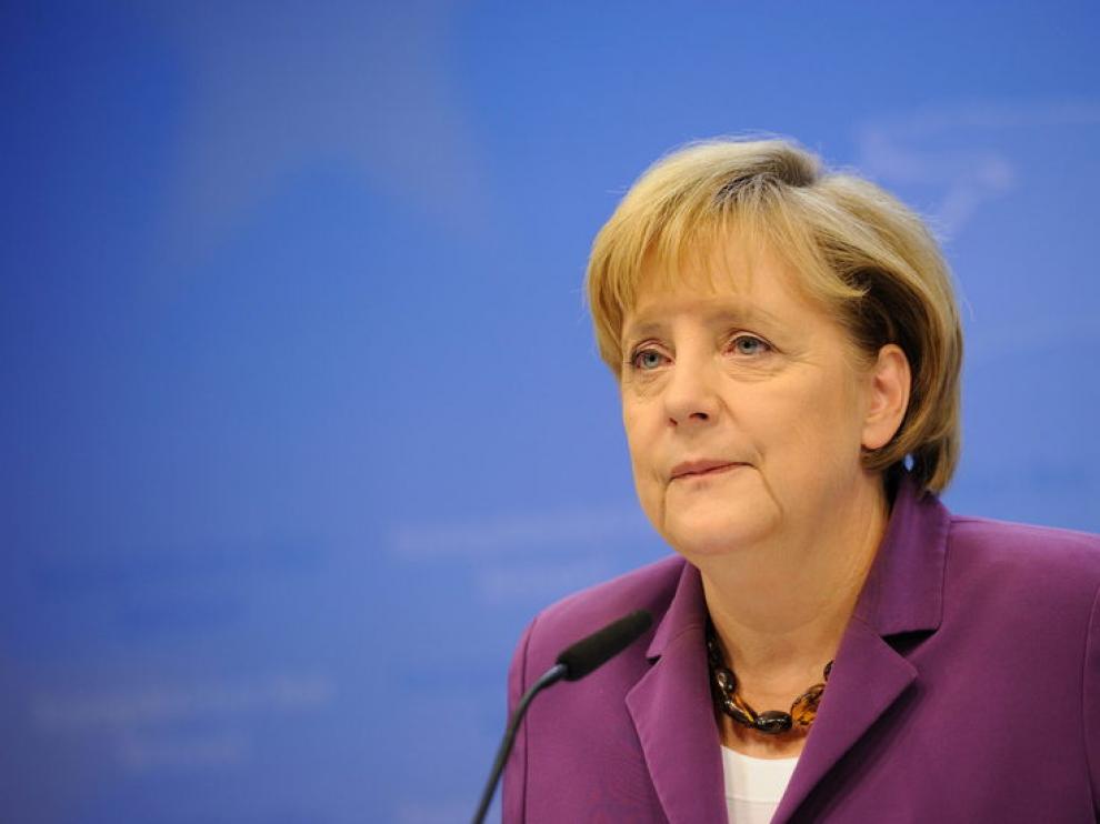 Angela Merkel, esta mañana en Bruselas