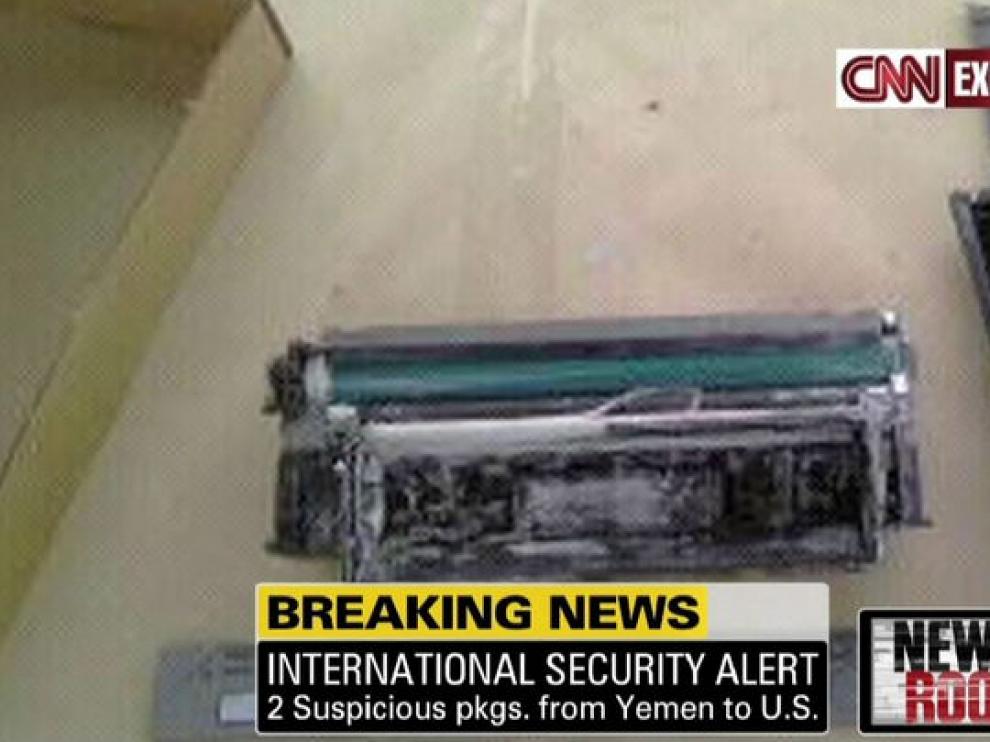 La CNN mostró los explosivos ocultos en cartuchos de tóner para impresoras