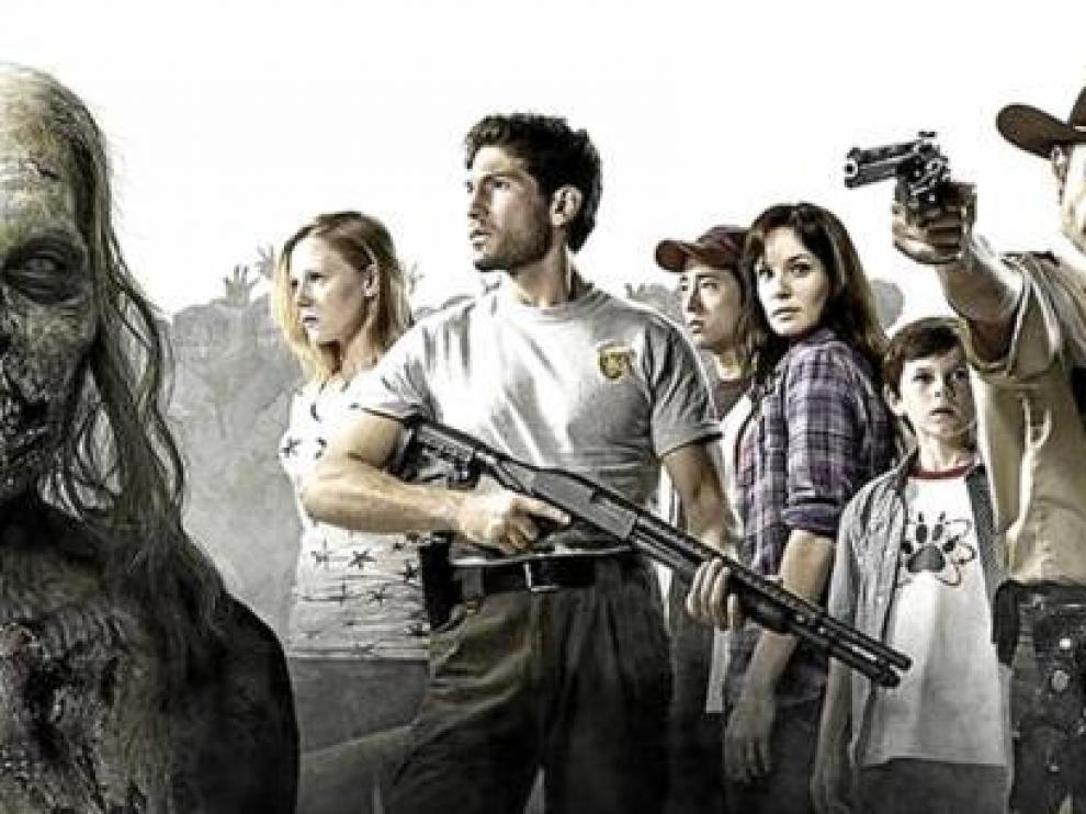 El elenco protagonista de 'The walking dead', que esta semana llega a las pantallas españolas.