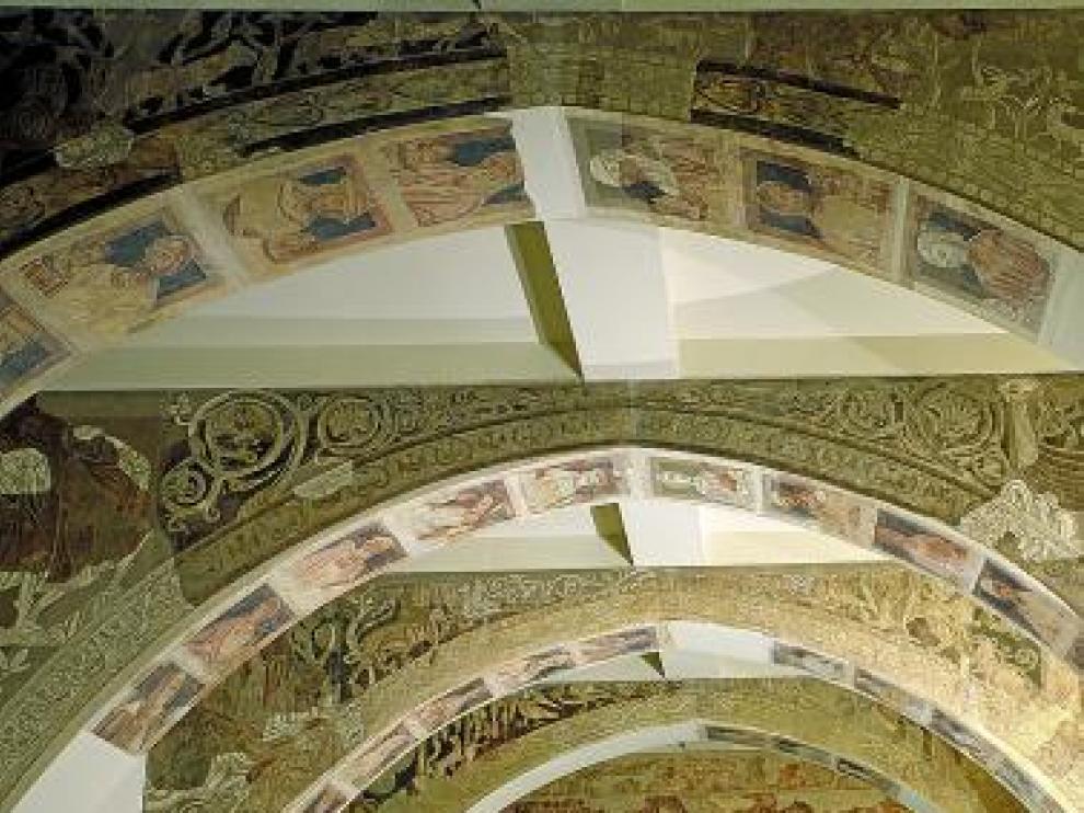 Pinturas de Sijena en el Museo Nacional de Arte de Cataluña.