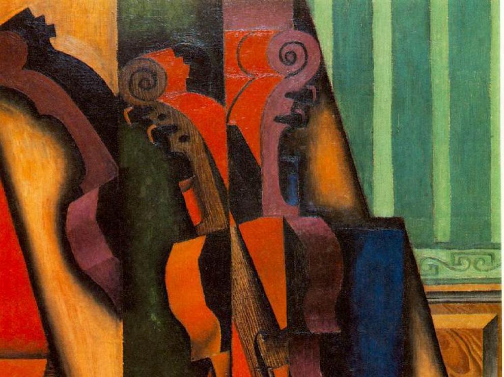 Un detalle de la obra 'Violin et guitarre' de Juan Gris