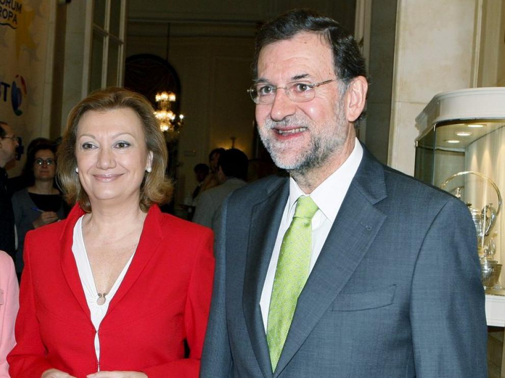 Luisa Fernanda Rudi junto al líder del PP, Mariano Rajoy