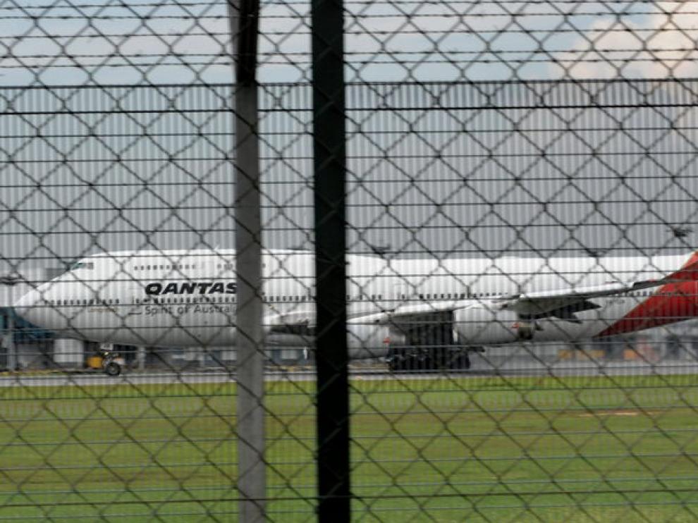 Un Boeing 747 de la compañía australiana Qantas