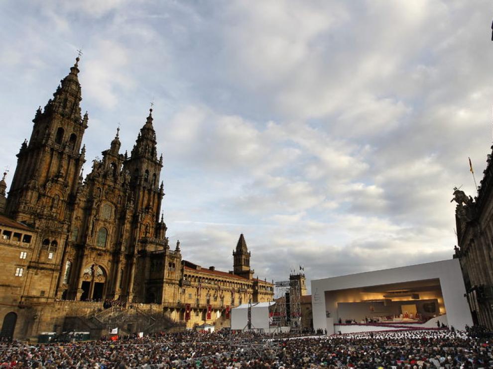 Vista general de la plaza del Obradoiro