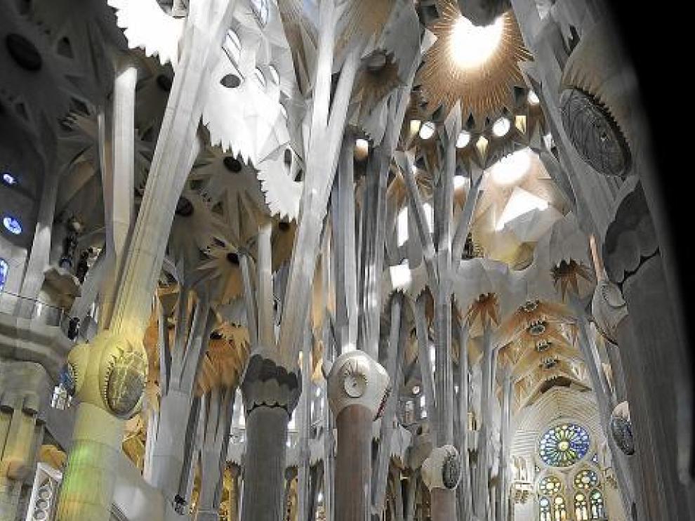 Aspecto que presentaba la Sagrada Familia durante la misa celebrada por el Papa.