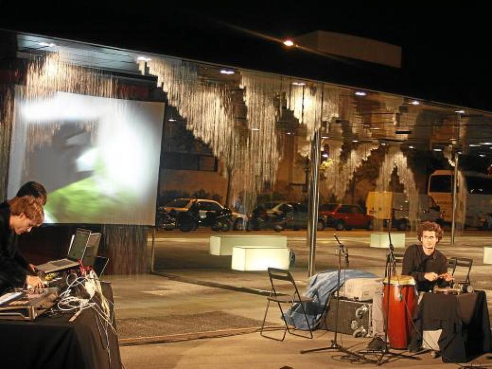 Espectáculo audiovisual interactivo realizado en el pabellón el 7 de octubre.