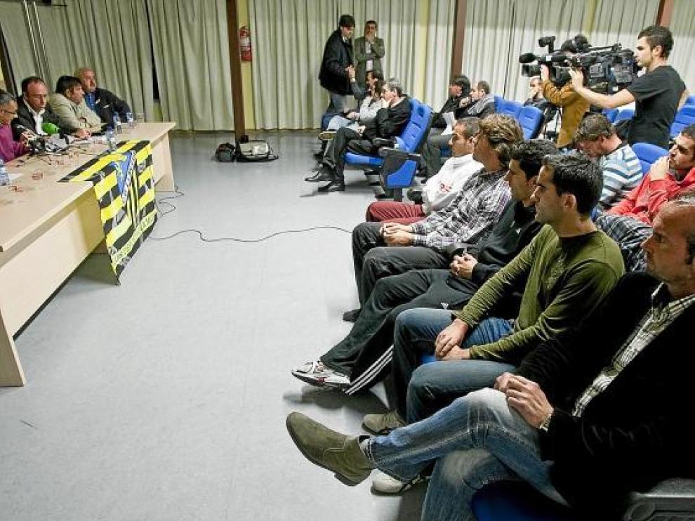 Imagen de la rueda de prensa celebrada ayer en La Muela.
