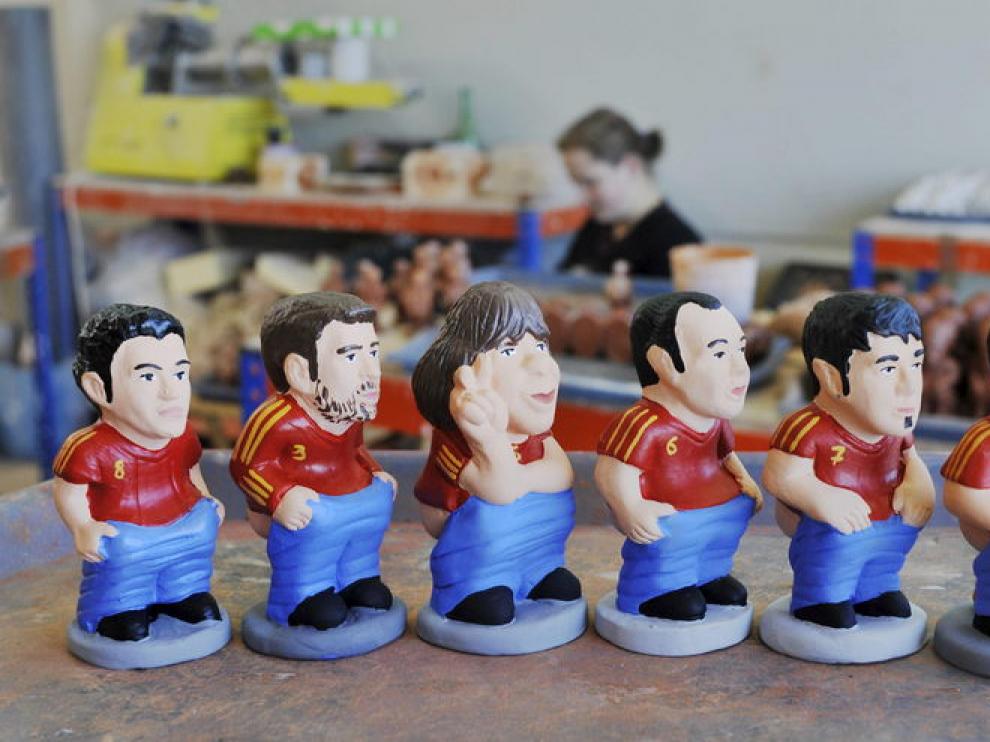 Algunos de los jugadores de la Roja retratados
