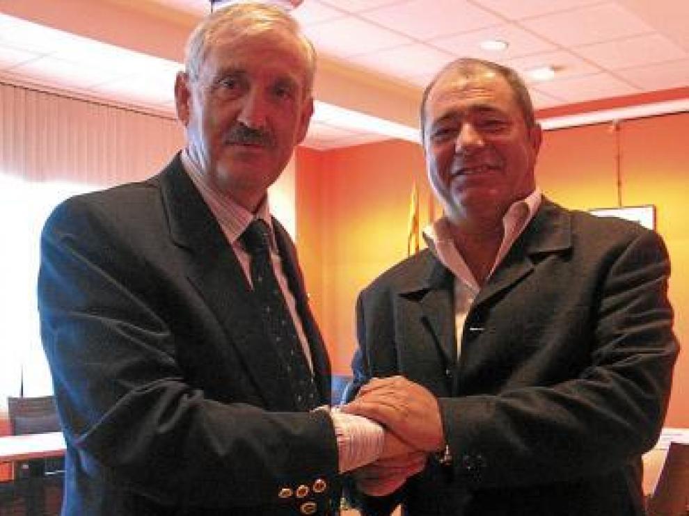 Los presidentes del Canal y de la Litera Alta sellaron ayer el acuerdo.