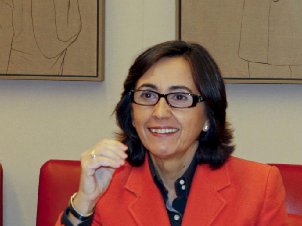 Rosa Aguilar durante una comparecencia.