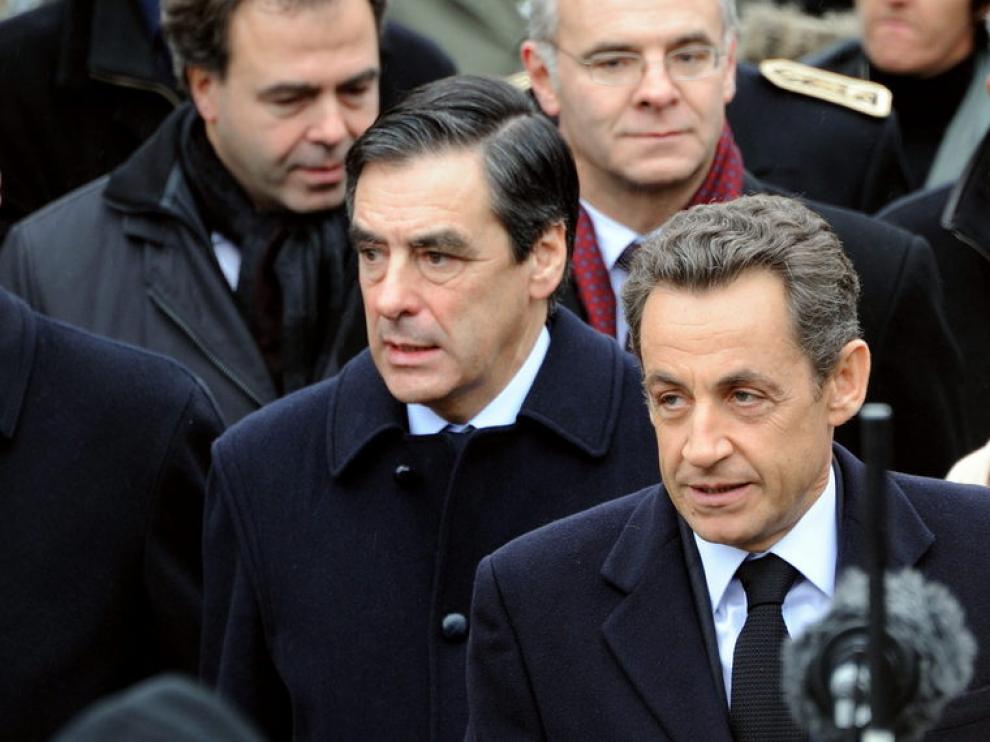 El presidente de Francia, Nicolas Sarkozy, ayer durante un acto conmemoratico sobre Charles De Gaulle