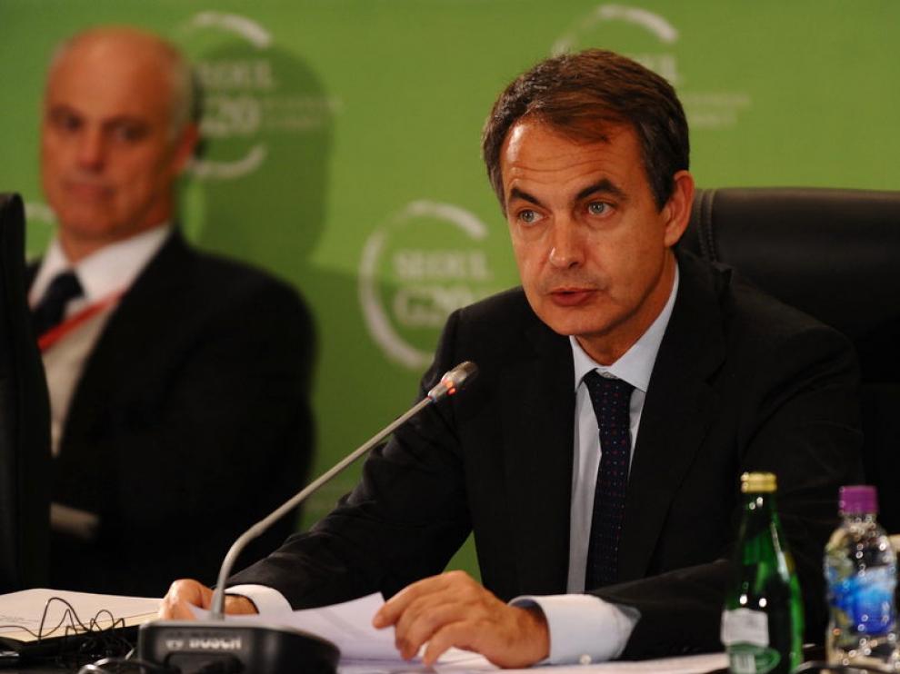 José Luis Rodríguez Zapatero durante su intervención en la cumbre del G-20 en Seúl