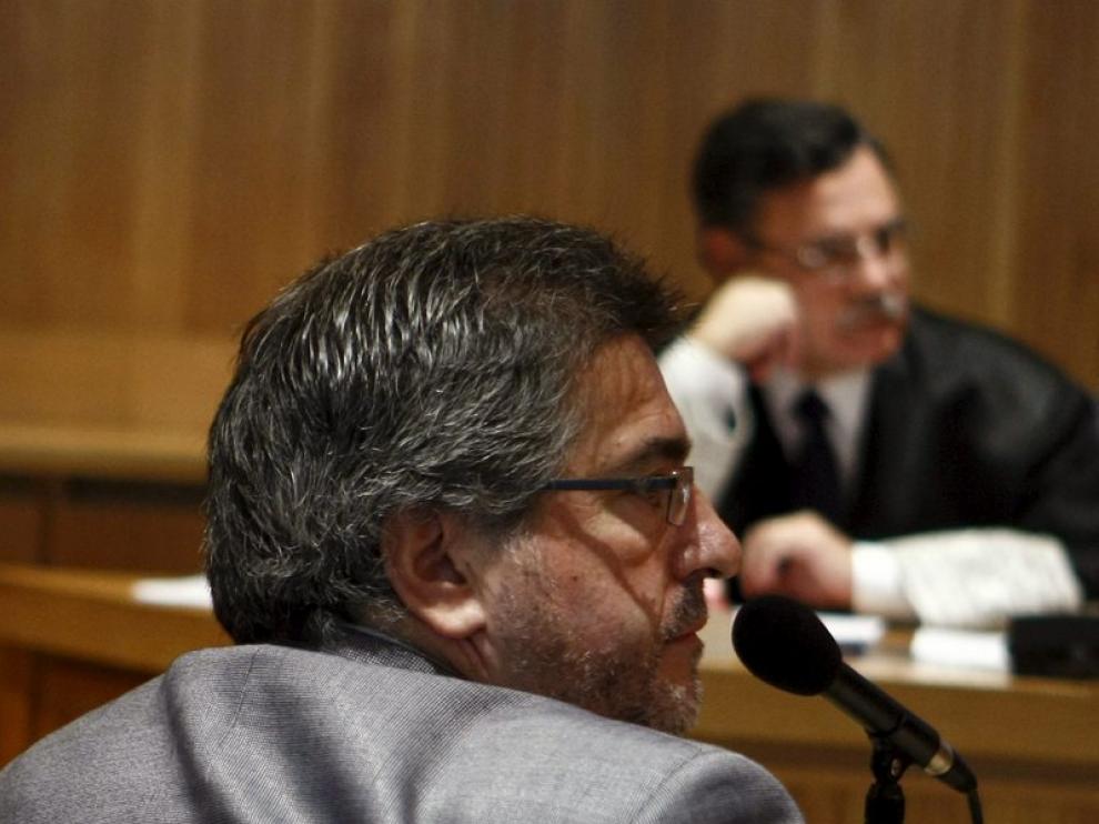 Jesús Eguiguren, presidente del PSE, durante su intervención en el juicio contra Otegi