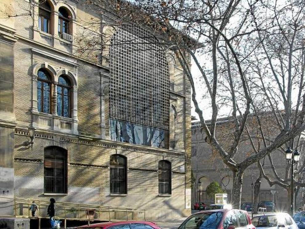 Recreación de cómo quedaría la fachada del Espacio Goya, según Herzog & De Meuron.