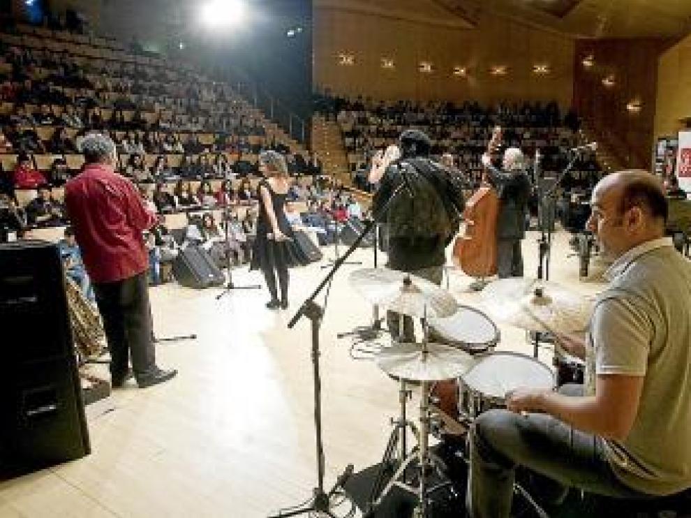 Sesión de ayer del ciclo de jazz para niños en el Auditorio.