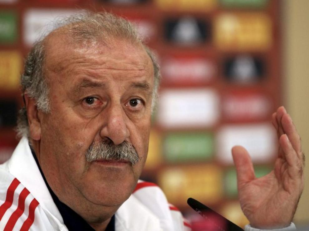 Vicente del Bosque en rueda de prensa.