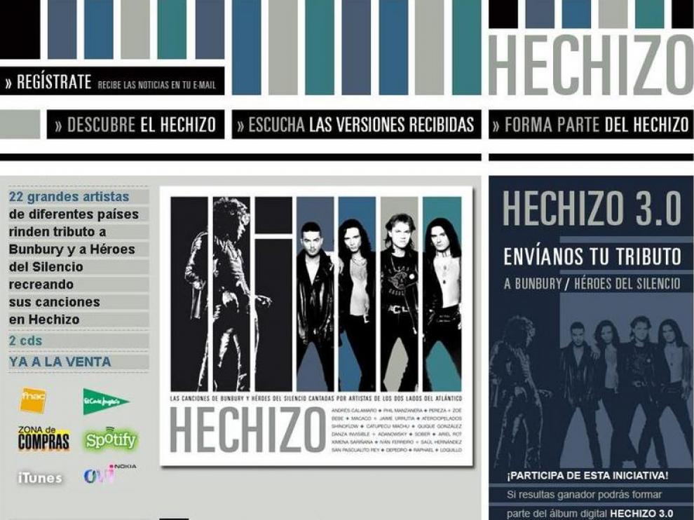 La página que facilita la participación de los fans para grabar sus versiones