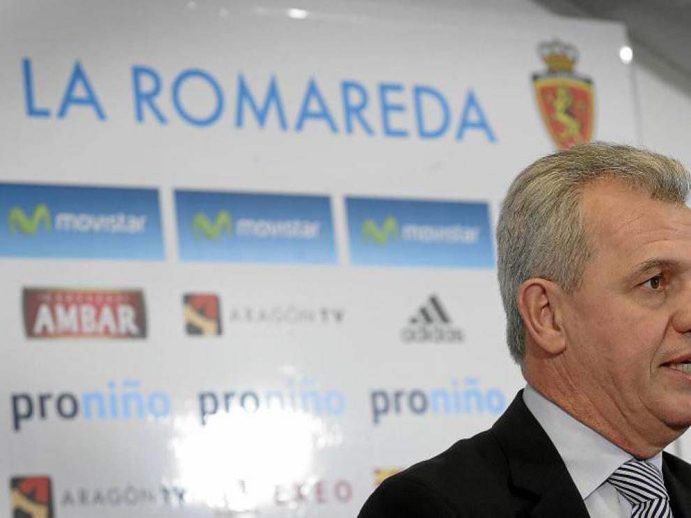 Javier Aguirre, durante la rueda de prensa de ayer