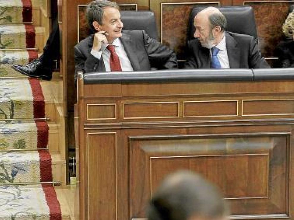 Zapatero y Rubalcaba.