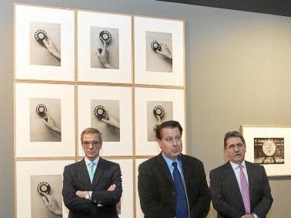 Cesárep Alierta, Jerónimo Blasco y Manuel Teruel, en la inauguración.