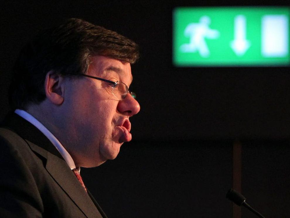 Primer ministro irlandés Brian Cowen.