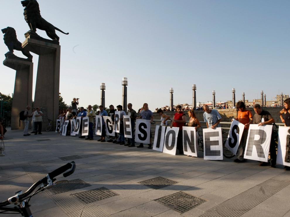 Manifestación contra el rebaje de la solera.