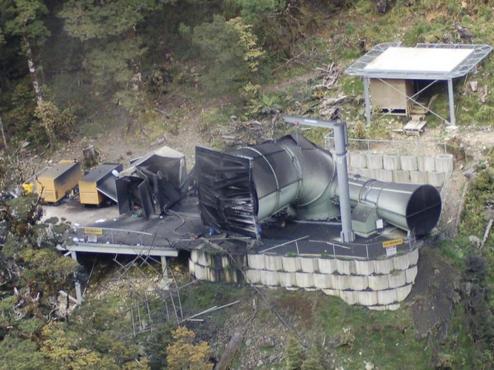 La mina de carbón en la que han quedado atrapados los mineros neozelandeses, hoy