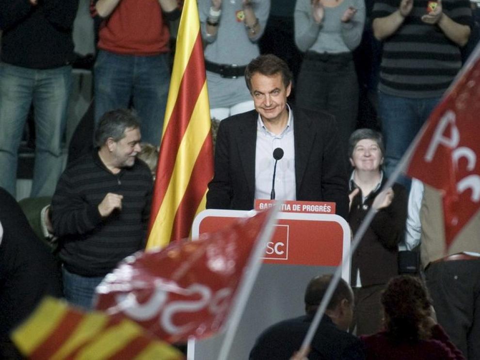 Zapatero, en un acto preelectoral en Lérida