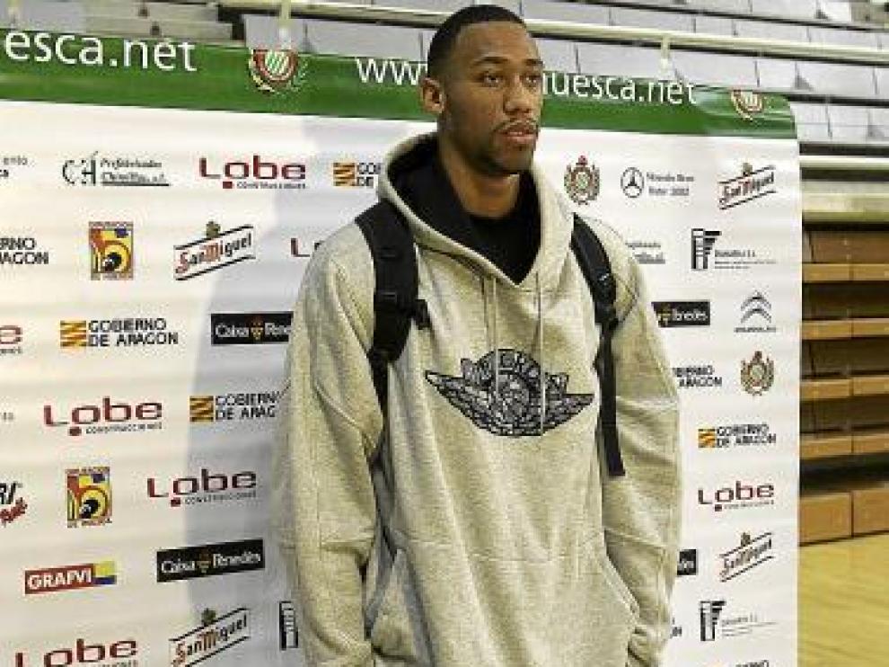 Zach Atkison en la presentación de ayer en el Palacio.
