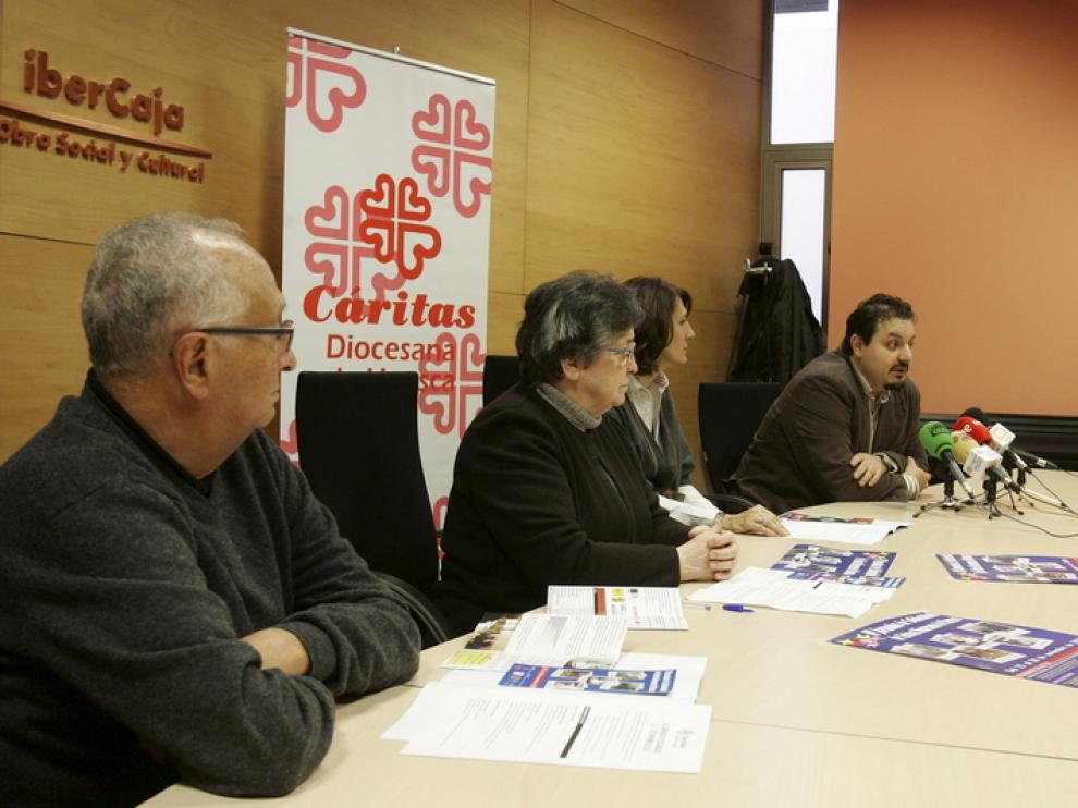 Rueda de prensa de Cáritas en Ibercaja