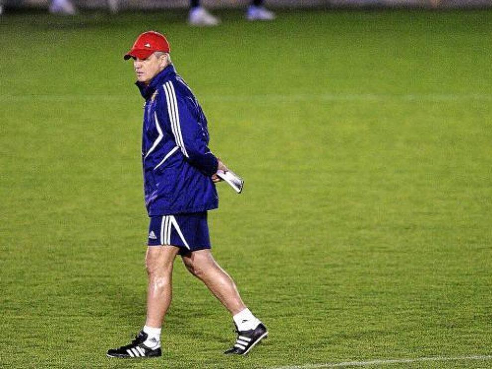 Aguirre, en uno de los campos de la Ciudad Deportiva.