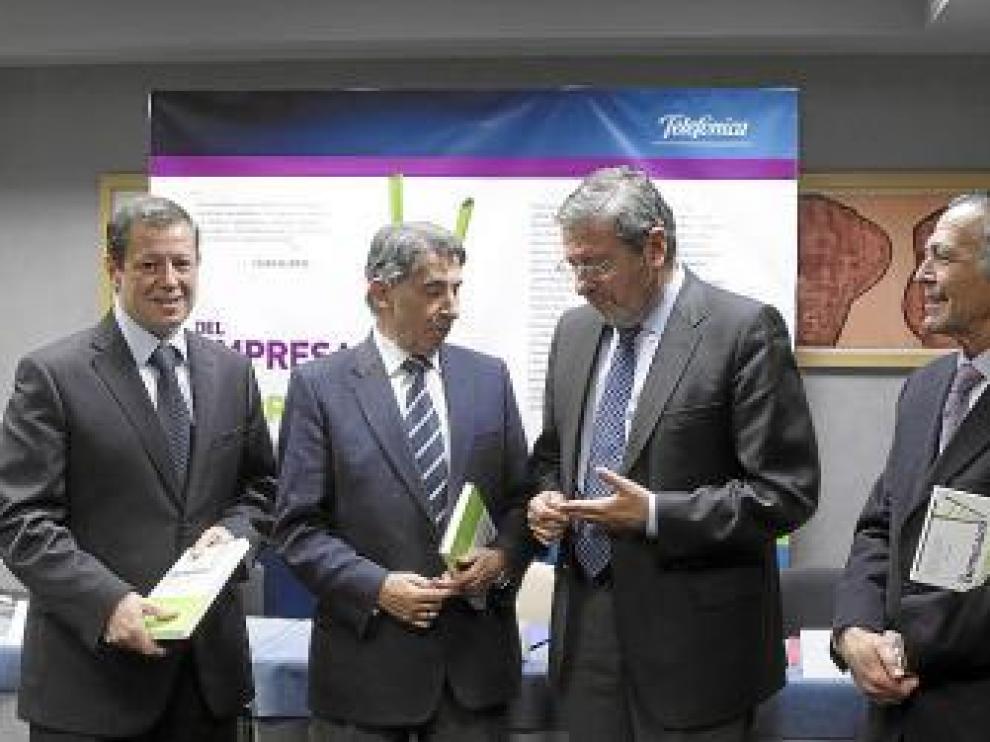 De izda. a dcha., Tartón, López de Hita, Longás y De Juan.