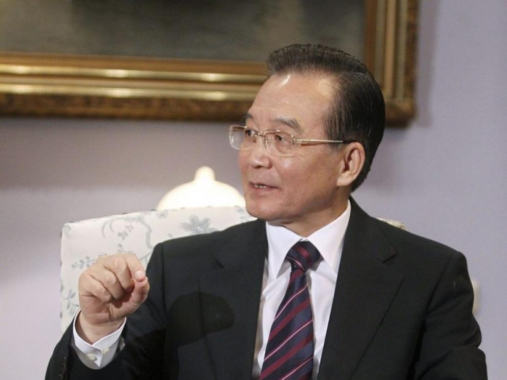 El primer ministro chino Wen Jiabao, durante una visita en Moscú